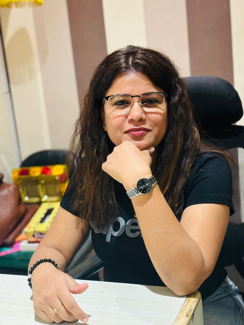 Mandavi Gupta, founder of Noida Daily Mart, at her office